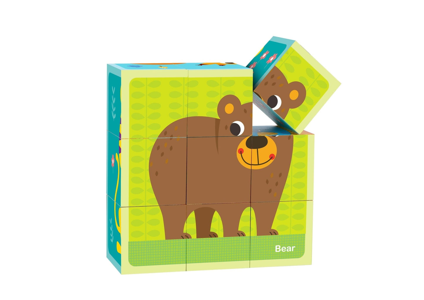 Puzzle din cuburi cu animale 6 in 1, 6 carduri pentru desen pas cu pas - zappi.ro