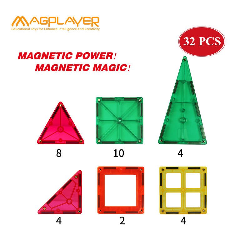 Set de constructie magnetic - 32 piese - zappi.ro