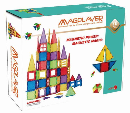 Set de constructie magnetic - 70 piese - zappi.ro